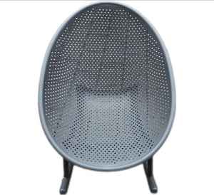 Outdoor Grey Egg Rocking Chair