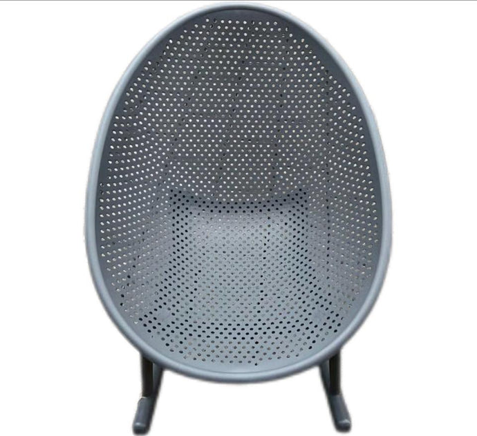 Outdoor Grey Egg Rocking Chair