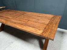 Load image into Gallery viewer, huge-240cm-recycled-teak-dining-table-wood-furniture-kitchen-design-unique-character-solid-wood-john-cowell-ltd