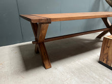 Load image into Gallery viewer, huge-240cm-recycled-teak-dining-table-wood-furniture-kitchen-design-unique-character-solid-wood-john-cowell-ltd