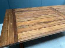Load image into Gallery viewer, huge-240cm-recycled-teak-dining-table-wood-furniture-kitchen-design-unique-character-solid-wood-john-cowell-ltd