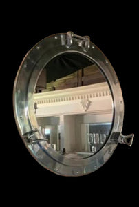 Massive 70cm Nickel Port Hole Mirror