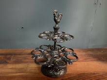 Load image into Gallery viewer, Cast Iron Ornate Egg Holder