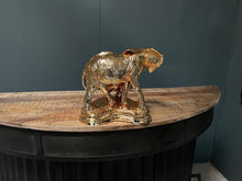 Load image into Gallery viewer, Large Gold Mother &amp; Baby Elephant Statue