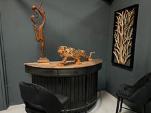 Load image into Gallery viewer, Large Gold Resin Tiger Statue