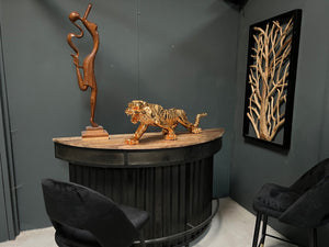Large Gold Resin Tiger Statue