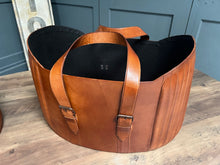 Load image into Gallery viewer, Pair of Leather Storage Baskets  (Brand New Boxed)