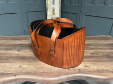Load image into Gallery viewer, Pair of Leather Storage Baskets  (Brand New Boxed)