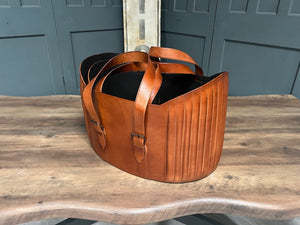 Pair of Leather Storage Baskets  (Brand New Boxed)