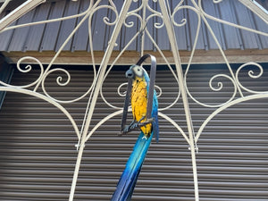 Decorative Large Hanging Parrot - Blue
