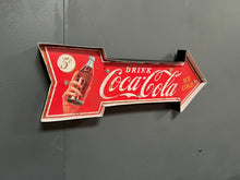 Load image into Gallery viewer, Large Light Up Coca Cola Arrow Sign