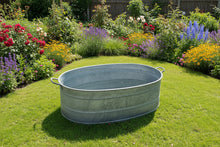 Load image into Gallery viewer, Galvanised Zinc Bath Oval Planter | Vintage Antique European Garden Décor