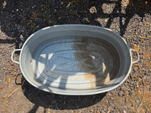 Load image into Gallery viewer, Galvanised Zinc Bath Oval Planter | Vintage Antique European Garden Décor