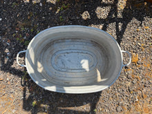 Load image into Gallery viewer, Galvanised Zinc Bath Oval Planter | Vintage Antique European Garden Décor
