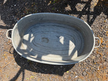 Load image into Gallery viewer, Galvanised Zinc Bath Oval Planter | Vintage Antique European Garden Décor