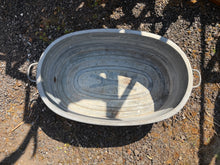 Load image into Gallery viewer, Galvanised Zinc Bath Oval Planter | Vintage Antique European Garden Décor