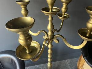 High-Quality 5-Branch Brass Candelabra