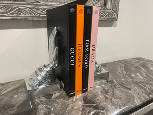 Modern Nickel Praying Hand Book Ends
