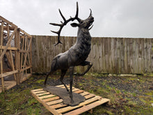 Load image into Gallery viewer, Cast Iron Elk Stag Statue