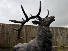 Load image into Gallery viewer, Cast Iron Elk Stag Statue