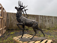 Load image into Gallery viewer, Cast Iron Elk Stag Statue