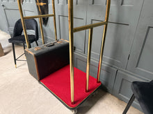 Load image into Gallery viewer, Bellboy Hotel Luggage Trolley/Cart in BRASS