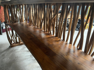 2m Long Bamboo Tiki Home Bar Front Counter