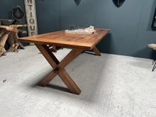 Load image into Gallery viewer, huge-240cm-recycled-teak-dining-table-wood-furniture-kitchen-design-unique-character-solid-wood-john-cowell-ltd