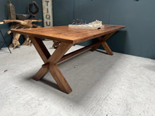 Load image into Gallery viewer, huge-240cm-recycled-teak-dining-table-wood-furniture-kitchen-design-unique-character-solid-wood-john-cowell-ltd