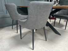 Load image into Gallery viewer, Pair of Classic Faux Leather Dining Chair in Grey