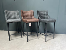 Load image into Gallery viewer, Single Classic Faux Leather Bar Stool in Charcoal