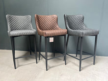 Load image into Gallery viewer, Single Classic Faux Leather Bar Stool in Grey
