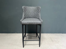 Load image into Gallery viewer, Single Classic Faux Leather Bar Stool in Grey