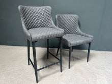 Load image into Gallery viewer, Single Classic Faux Leather Bar Stool in Grey