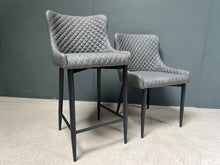 Load image into Gallery viewer, Single Classic Faux Leather Bar Stool in Grey