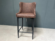Load image into Gallery viewer, Single Classic Faux Leather Bar Stool in Brown