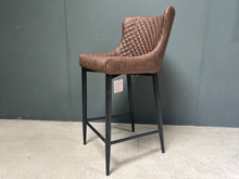 Load image into Gallery viewer, Single Classic Faux Leather Bar Stool in Brown