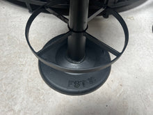 Load image into Gallery viewer, Industrial Style Ribbed Leather Bar Stool on Cast Iron Base in Green