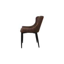 Load image into Gallery viewer, Pair of Classic Faux Leather Dining Chair in Brown