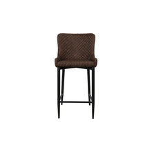 Load image into Gallery viewer, Pair of Classic Faux Leather Bar Stools in Brown