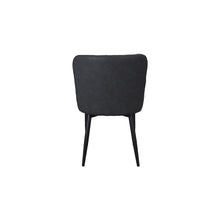 Load image into Gallery viewer, Pair of Classic Faux Leather Dining Chairs in Charcoal