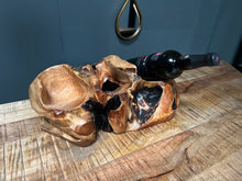 Load image into Gallery viewer, Large Unique Polished Natural Wood Wine Rack/Stand
