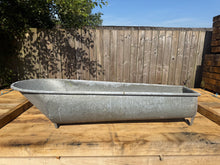 Load image into Gallery viewer, Large Vintage European Galvanised Zinc Bath Tub Planter