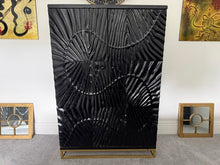 Load image into Gallery viewer, Solid Carved Mango Wood Bar Drinks Cabinet