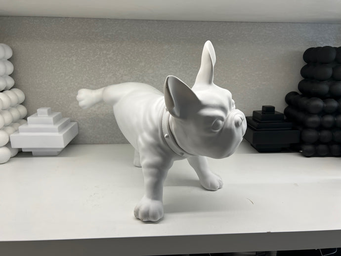Resin French Bulldog in White