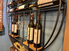 Load image into Gallery viewer, Huge Metal Wall Mounted Circle Wine Rack