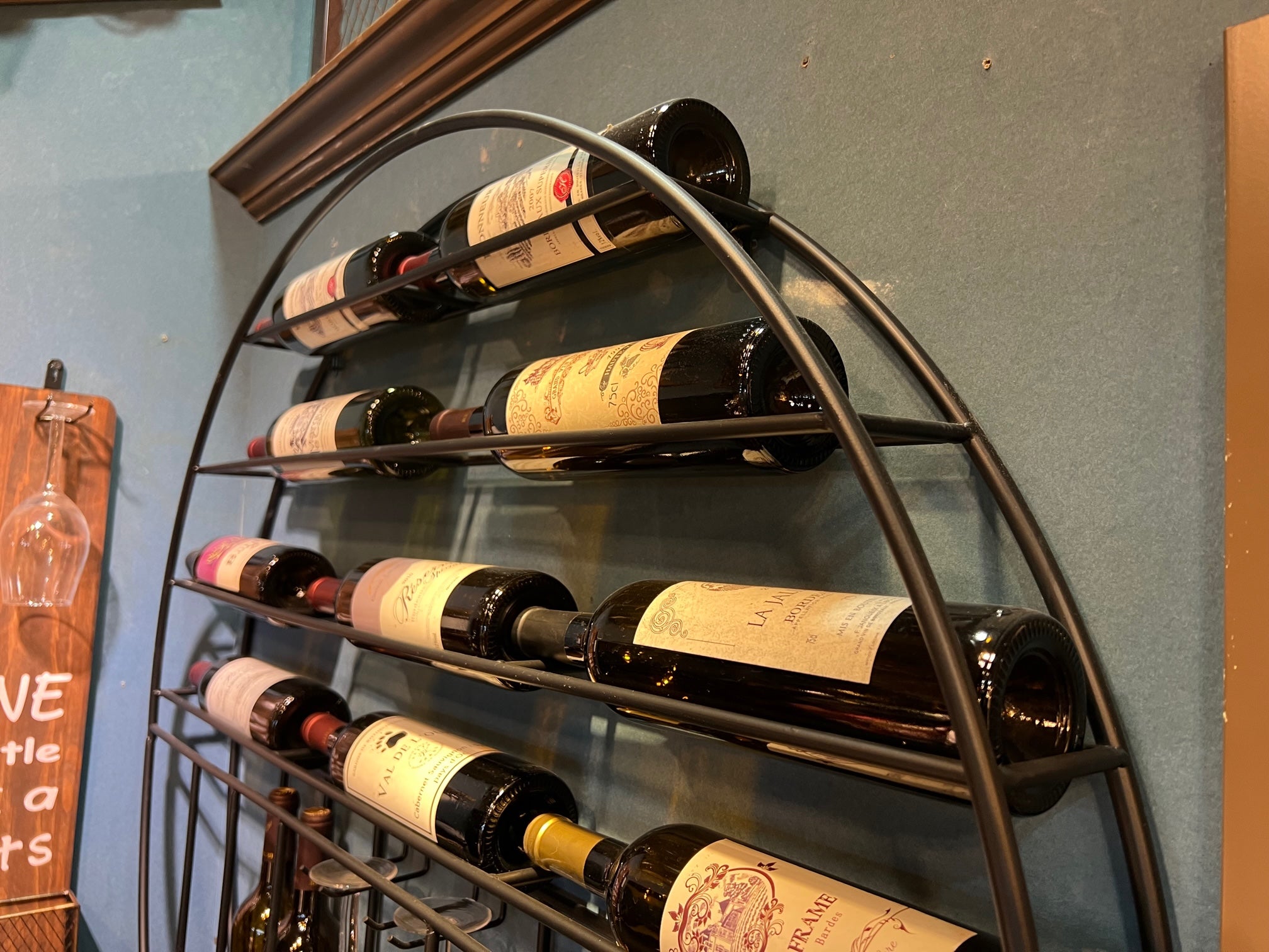 Huge Metal Wall Mounted Circle Wine Rack – John Cowell Limited