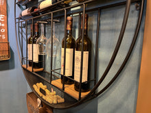 Load image into Gallery viewer, Huge Metal Wall Mounted Circle Wine Rack