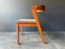 Load image into Gallery viewer, Pair Kin Contemporary Ash Wood &amp; Brown Faux Leather High Back Dining Chair