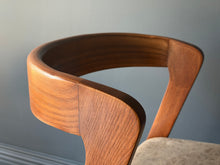 Load image into Gallery viewer, Pair Kin Contemporary Ash Wood &amp; Brown Faux Leather High Back Dining Chair